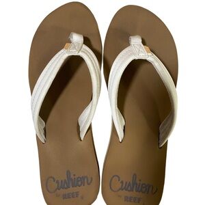 Reef Women's Sandals with Cream Straps and Brown Footbed